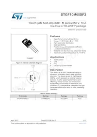 STGF10M65DF2 Datasheet Cover