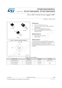 STGF19NC60KD Datasheet Cover