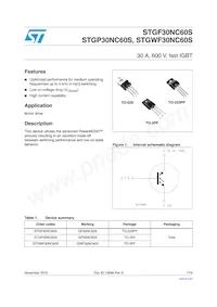 STGF30NC60S Datasheet Cover