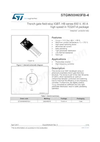 STGW80H65FB-4 Datasheet Copertura