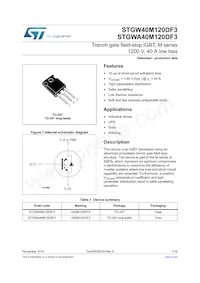 STGWA40M120DF3 Datasheet Cover