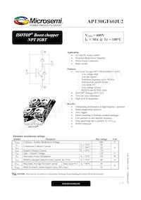 APT30GF60JU2 Datasheet Cover