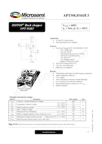 APT50GF60JU3 Datasheet Cover