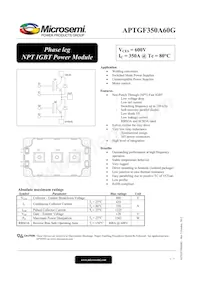 APTGF350A60G Datasheet Copertura