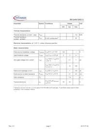 BSC240N12NS3 G Datasheet Page 2
