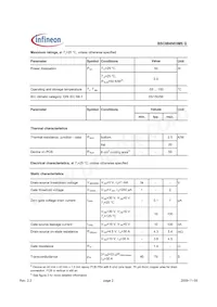 BSC884N03MS G Datasheet Page 2