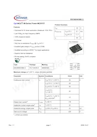 BSC889N03MSGATMA1數據表 封面