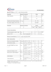 BSC889N03MSGATMA1 Datasheet Pagina 2