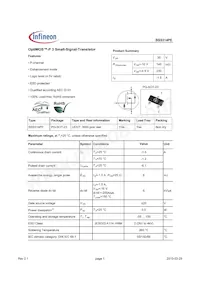 BSS314PEL6327HTSA1 Datasheet Cover