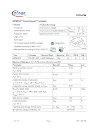 BSS84PW L6327 Datasheet Cover