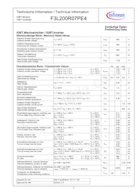 F3L200R07PE4BOSA1 Datasheet Page 2