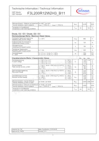F3L200R12W2H3B11BPSA1 Datasheet Page 3