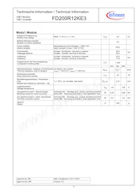 FD200R12KE3HOSA1 Datasheet Page 3