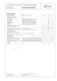 FD400R12KE3HOSA1 Datasheet Page 3