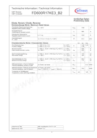 FD600R17KE3B2NOSA1數據表 頁面 3