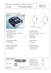 FF1200R12KE3NOSA1 Datasheet Cover