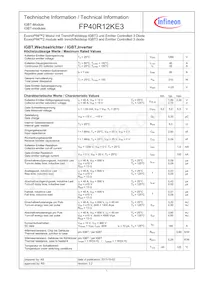 FP40R12KE3BOSA1 데이터 시트 표지