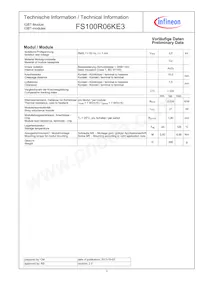 FS100R06KE3BOSA1 Datasheet Page 3