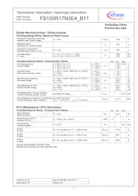 FS100R17N3E4B11BOSA1 Datasheet Page 3