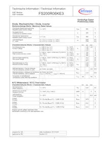 FS200R06KE3BOSA1 Datasheet Page 2
