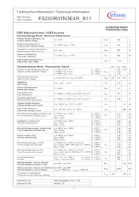 FS200R07N3E4RB11BOSA1 Datasheet Pagina 2