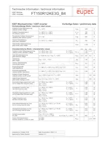 FT150R12KE3G_B4 Datasheet Cover