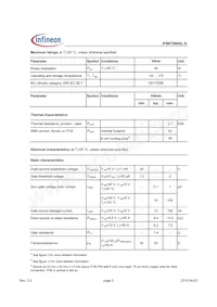 IPB075N04LGATMA1 Datasheet Page 2