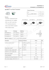 IPB45N06S3-16 Datasheet Cover