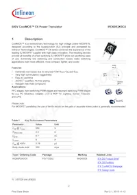 IPD60R2K0C6BTMA1 Datasheet Page 2