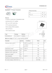 IPD80N06S3-09 Datasheet Cover