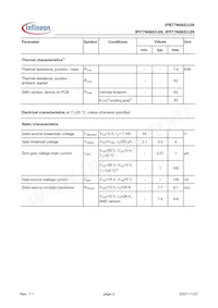 IPP77N06S3-09 Datasheet Page 2