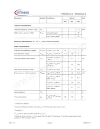 IPS03N03LA G Datasheet Page 2