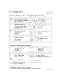 IRF3315STRRPBF Datasheet Page 2