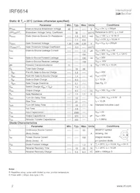 IRF6614TR1 Datasheet Page 2