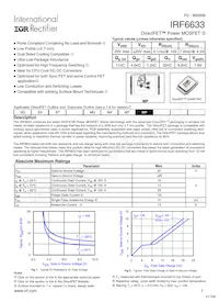 IRF6633TR1數據表 封面