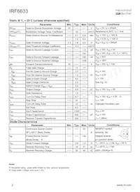 IRF6633TR1 Datasheet Page 2