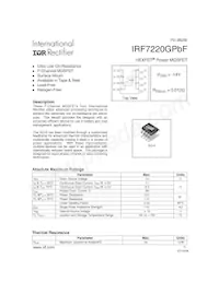 IRF7220GTRPBF數據表 封面