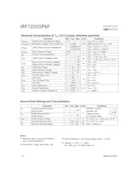 IRF7220GTRPBF數據表 頁面 2