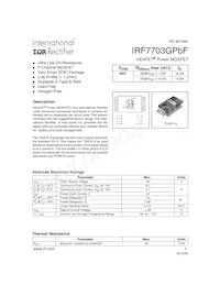 IRF7703GTRPBF Datasheet Cover