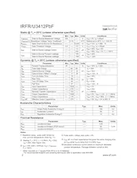 IRFR3412TRPBF Datenblatt Seite 2