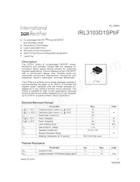 IRL3103D1SPBF Datenblatt Cover