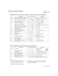 IRL3103D1SPBF數據表 頁面 2