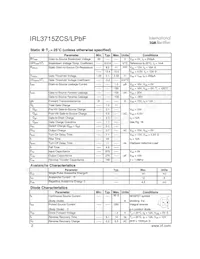IRL3715ZCSTRLP Datasheet Page 2