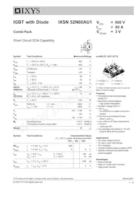 IXSN52N60AU1 Datasheet Cover