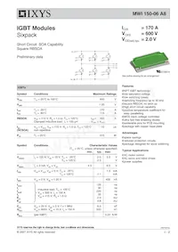 MWI150-06A8數據表 封面