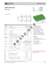 MWI451-17E9 Datasheet Cover