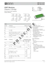MWI50-12E7 Datasheet Cover
