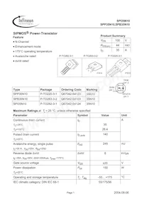 SPB35N10 G Datasheet Cover