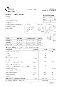 SPB80N10L G Datasheet Cover