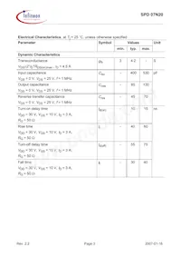 SPD07N20 Datasheet Page 3